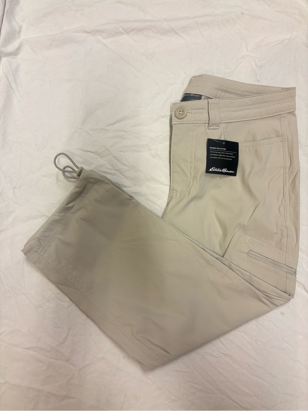 NWT Eddie Bauer Light Beige Women’s Performance Track Pants | Size 2